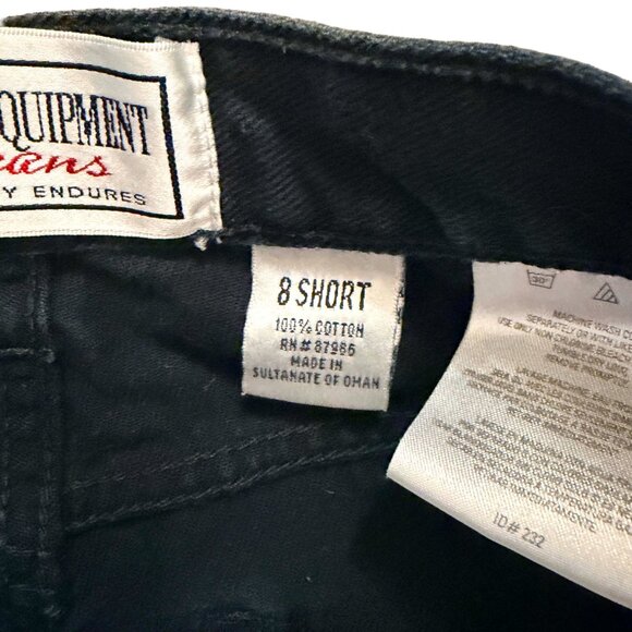 Basic Equipment Jeans Vintage High Rise Mom Jeans Black 100% Cotton Size 8 Short - Picture 3 of 5